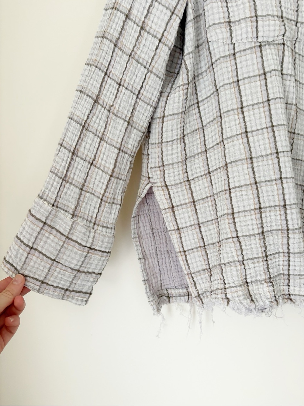 Free People Cardiff Plaid Top size M - Picture 7 of 13